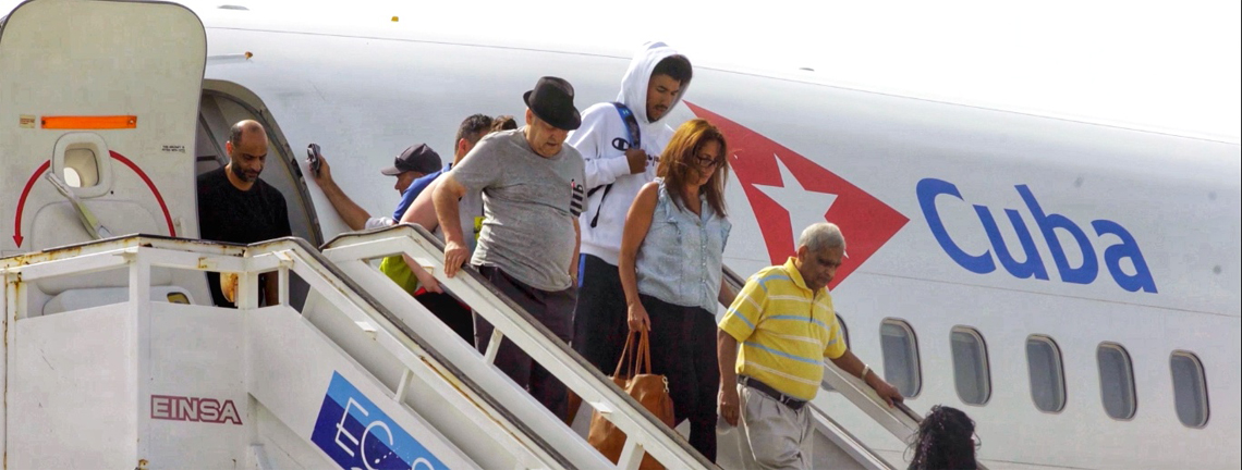 Les passagers arrivant à Jardines del Rey